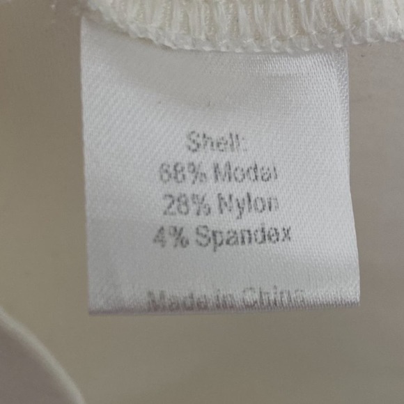 Rosie Pope Maternity Dress Womens XS White Ruffle Trim Long Sleeve Stretch - Picture 10 of 11